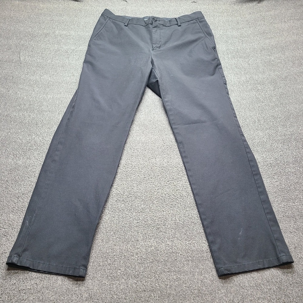 Jos A Bank Traveler Chino Pants Mens 32x30 Black‎ Excellent Tailored Flat Front